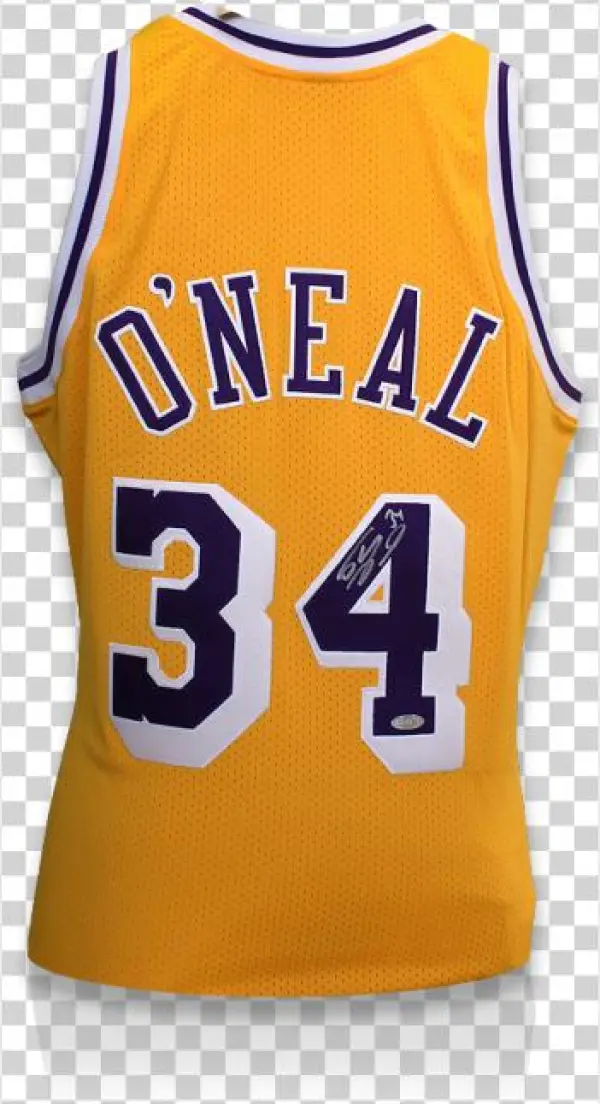 Shaquille O'neal Los Angeles Lakers Autographed Gold