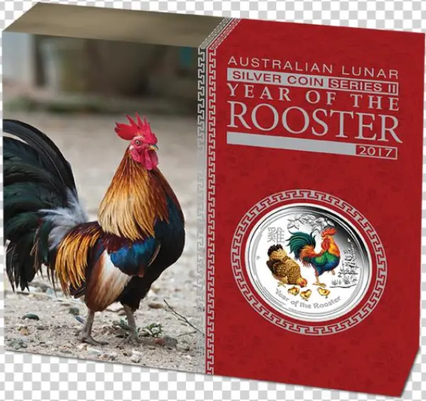 Australian Lunar 2017 Year Of The Rooster 1oz Silver