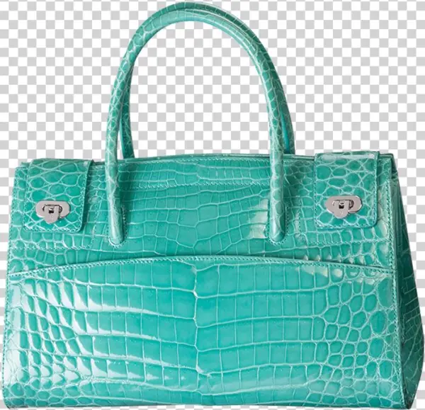 Crocodile Leather Droplet Handbag