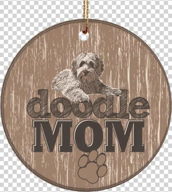 Doodle Mom Ceramic Circle Ornament - Kalakaar