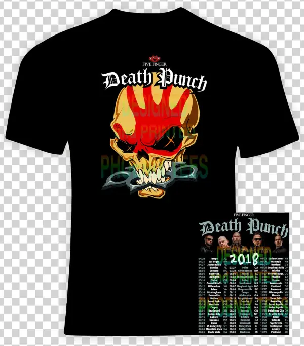 Five Finger Death Punch 2018 Concert Tour T Shirt