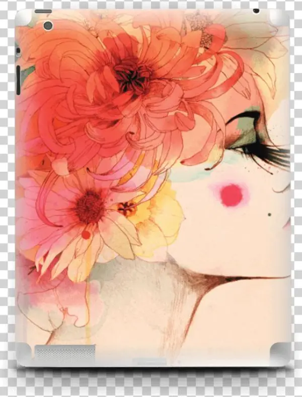 Girl In Profile Skin Ipad 4/3/2 - Libro Mirabilia