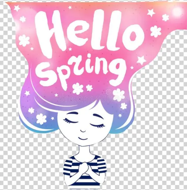 Hello Hellospring Spring Galaxy Galaxyhair Galaxygirl - Poster