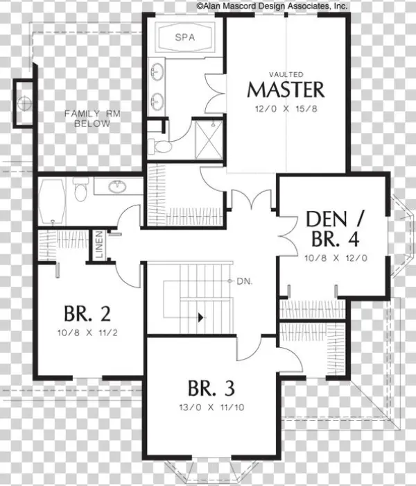 Upper Floor Plan Of Mascord Plan