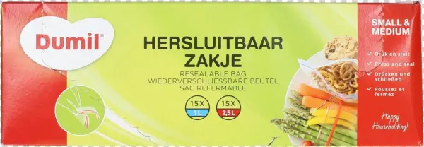 Altijd Handig Deze Hersluitbare Zakjes Van Dumil - Dumil Hersluitbare Zakjes 30st
