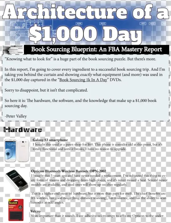 Blueprint For A $1,000 Book Sourcing Day Fba Resources