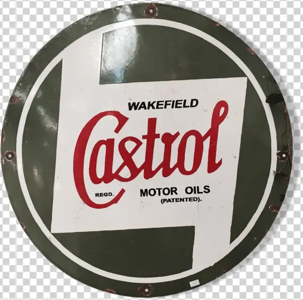 Enamelled Castrol Plate