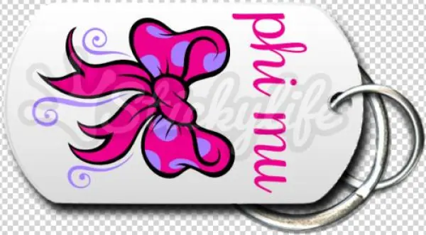 Phi Mu Key Chain