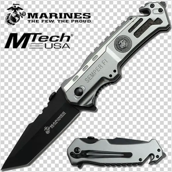 Rugged Knives - U - S - Marines By Mtech Spring Assisted