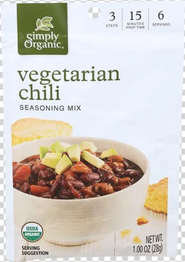 Simply Organic Organic Vegetarian Chili Seasoning 1 - Simply Organic Alfredo Seasoning Mix - Pack Of 12 -