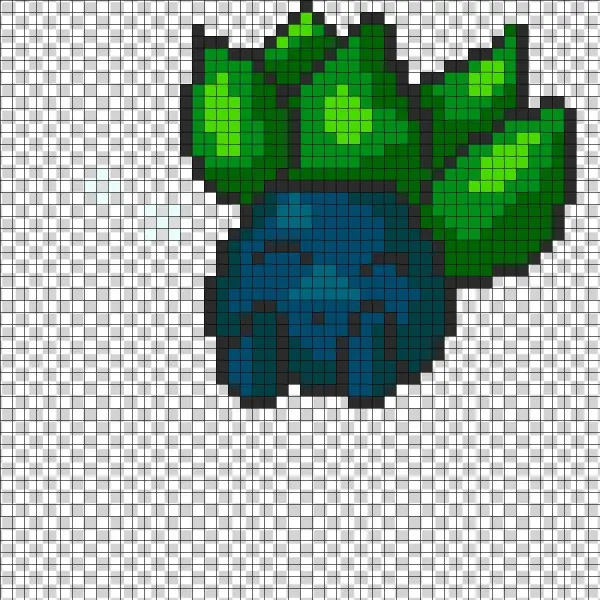 Sleeping Oddish - Cross-stitch