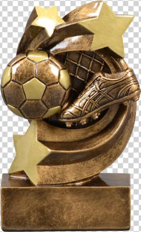 Star Swirl Soccer Resin Award