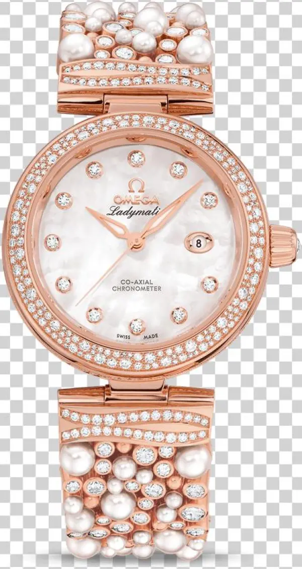 The De Ville Ladymatic Luxury Edition And Its White - Omega De Ville Ladymatic Women's Watch 425.65.34.20.55.008
