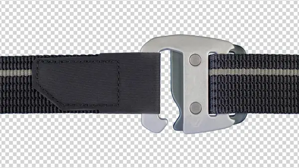 Webbing Belt Silver Slate Buckle
