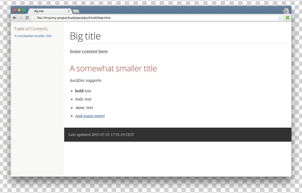 Gradlew Asciidoc , Then A Beautiful Asciidoc Html File