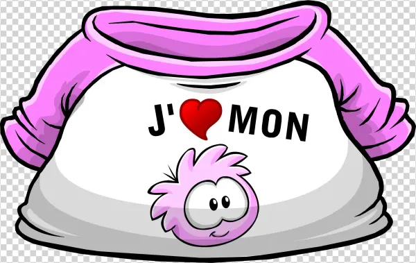 I Heart My Pink Puffle T-shirt Icon Fr