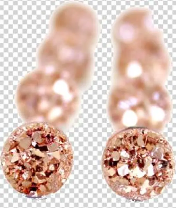 Rose Gold Druzy Studs