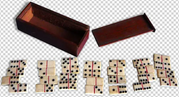 19th Century Miniature Old Dominoes Game