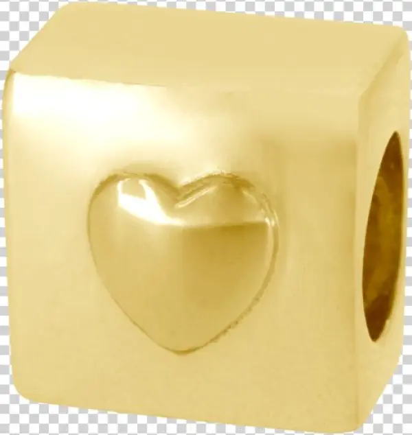 Cubo Corazón Dorado