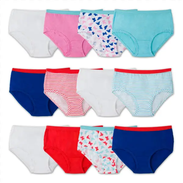 Girls' 12 Pack Assorted Color Brief Assorted Print
