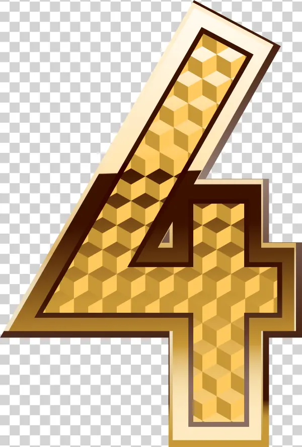 Gold Numbers Png