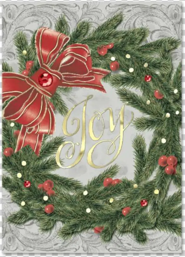 Joy Wreath Boxed Holiday Cards