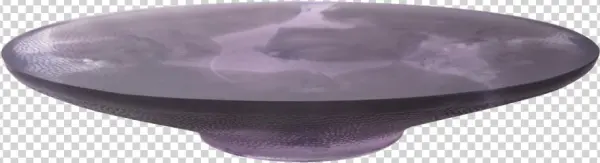 Large Grey & Purple Fantasy Garden Oval Bowl