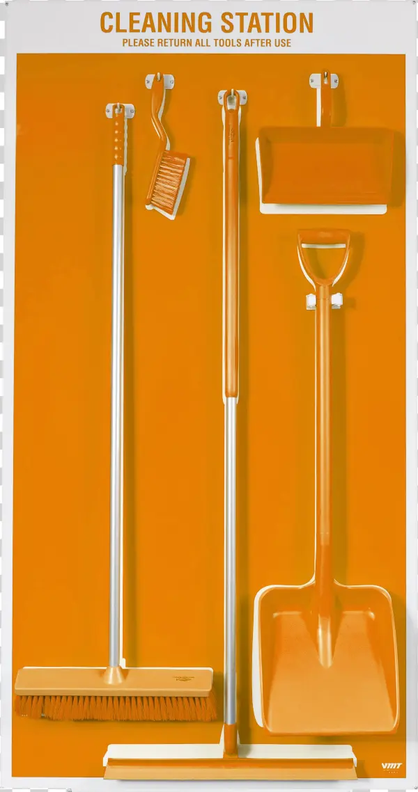 Orange Cleaning Station With Tools
