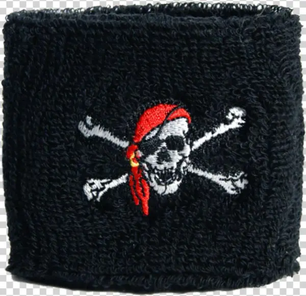 Pirate With Bandana Wristband / Sweatband