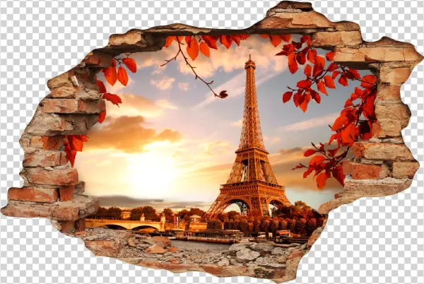 Sticker Muraux Trompe L'oeil