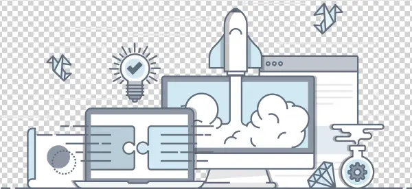 Flat Line Design Header Solution