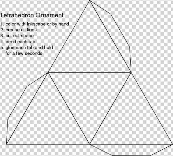 Free Blank Tetrahedron Ornament