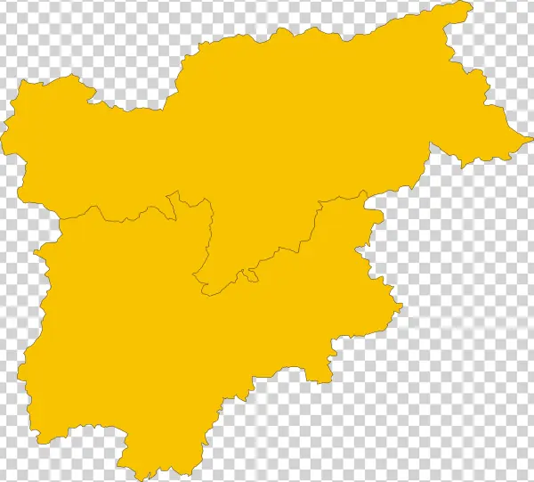 Map Of Region Of Trentino-south Tyrol, Italy
