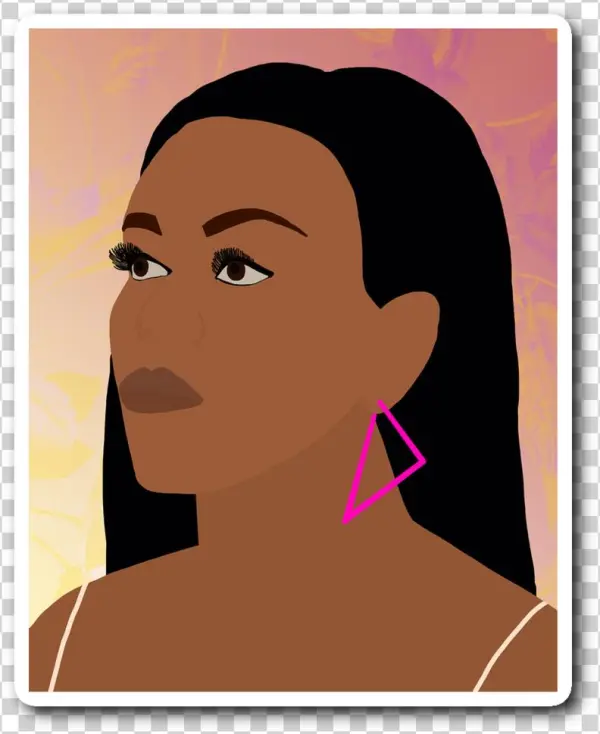 Michelle Obama Portrait Sticker