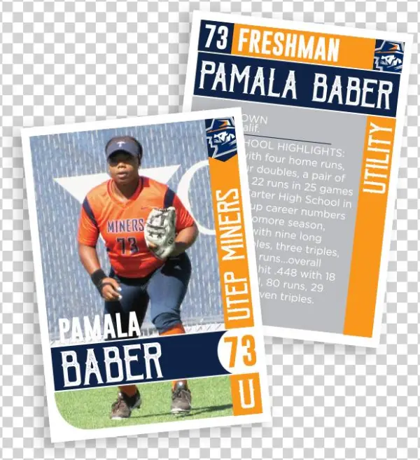 Utep Softball Player Card