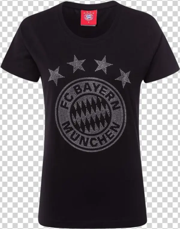 Damen T-shirt Glitter Logo Black