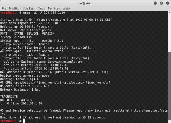Then, I Launched Nmap