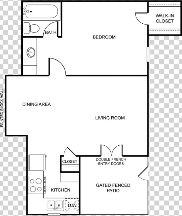 1 Bed 1 Bath C