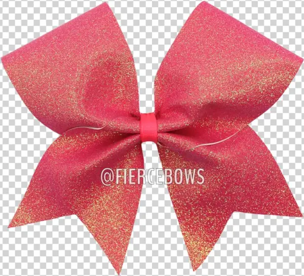 Glitter Cheer Bow - Leather