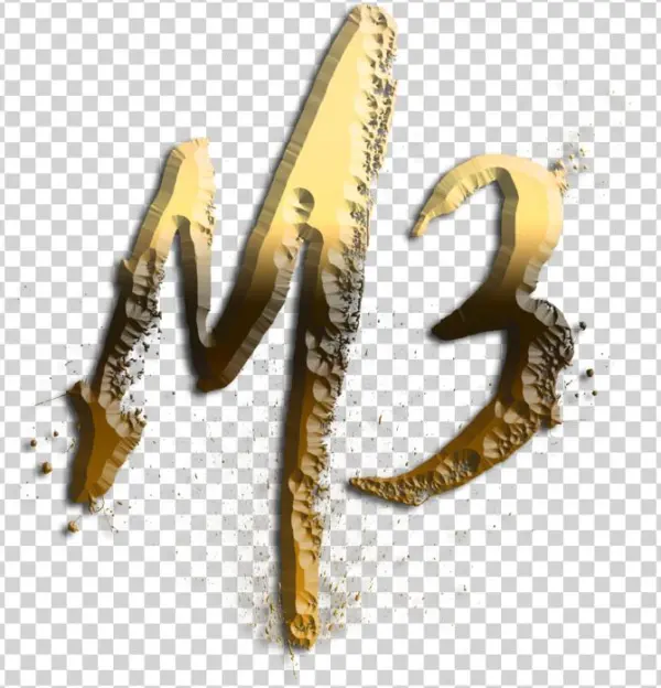 Gold P - Calligraphy