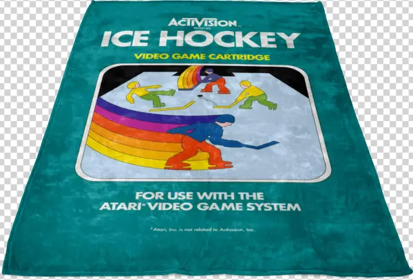 Retro Activision Hockey Inspired Blanket