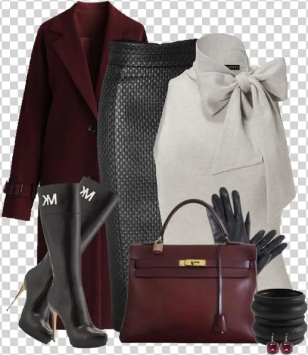 Burgundy Outfit - Formal Wear