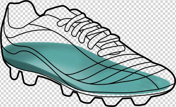 Football Shoe Black Outline