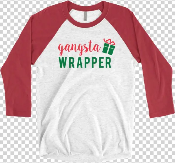 Gangsta Wrapper Raglan Tee - Big Ol Kitties Shirt