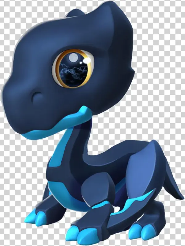 Midnight Dragon Baby - Cartoon