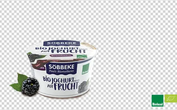Organic Yoghurt Mild Upon Blackberry 3,8 % Fat In Milk - Söbbeke Joghurt