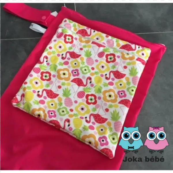 Pink Flamingo Double Wetbag - Patchwork