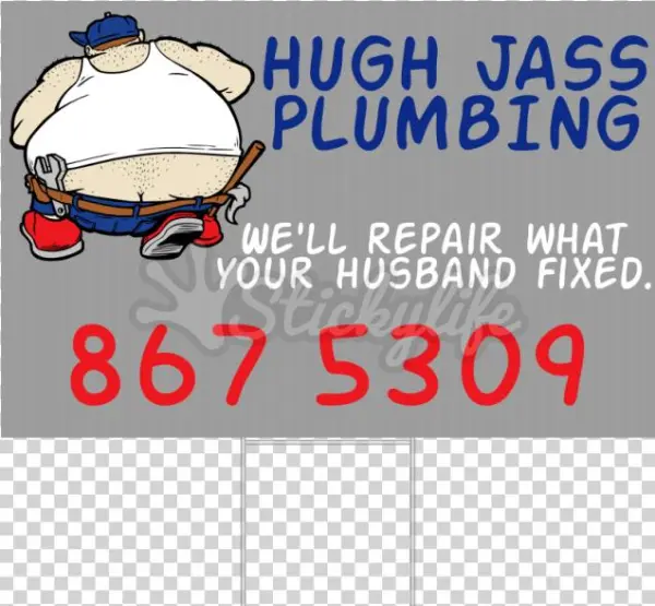 Plumbing Yard Sign - Cartoon