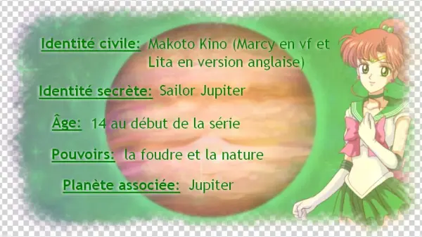 Présentation De Sailor Jupiter - Cartoon