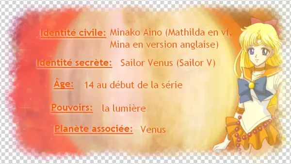 Présentation De Sailor Venus - Cartoon